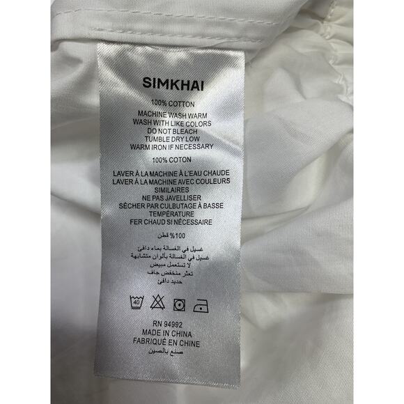 Simkhai 'Sabrina' White Cotton Top Size XS - Picture 5 of 5
